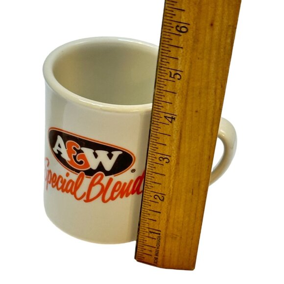 Vintage A & W Special Blend Coffee Mugs Lot 2 Ceramic White Orange - Picture 9 of 10
